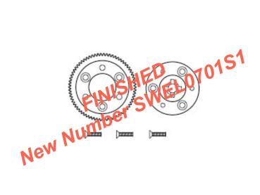 SWORKz Fox44 Hauptzahnrad 70Z inkl. Befestigung